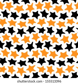 Seamless colorful pattern made of abstract dancing stars
