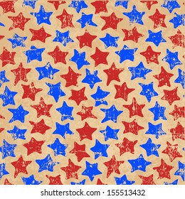 Seamless colorful pattern made of abstract dancing stars
