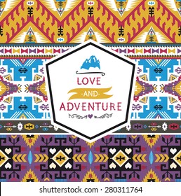 Seamless colorful pattern in Mexican style