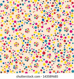 Seamless colorful pattern on light background. Seamless pattern can be used for wallpaper, pattern fills, web page background, surface textures