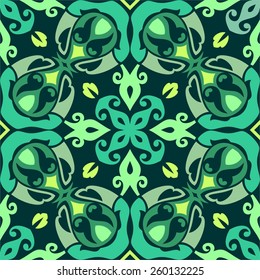 Seamless colorful pattern in oriental style. Islam, Arabic, Asian motifs