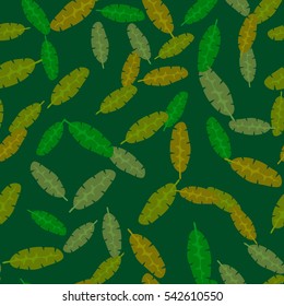 Seamless colorful pattern of palm leaves. Camouflage.