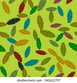 Seamless colorful pattern of palm leaves. Camouflage.