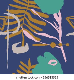 El patrón colorido perfecto con formas, líneas, puntos, impresiones, puntos y elementos de diseño. Antecedentes traslapados a mano para su diseño.Textil, decoración de blog, banner, afiche, papel envolvente.