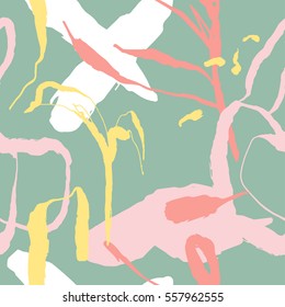 El patrón colorido perfecto con formas, líneas, puntos, impresiones, puntos y elementos de diseño. Antecedentes traslapados a mano para su diseño.Textil, decoración de blog, banner, afiche, papel envolvente.