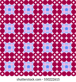 Seamless and colorful pattern with squares and circles - Eps10 vector graphics and illustration
