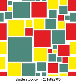 Seamless colorful pattern with squares. Quadrate geometric background Vector illustration Design for web, wallpaper, wrapping, textile, print, fashion