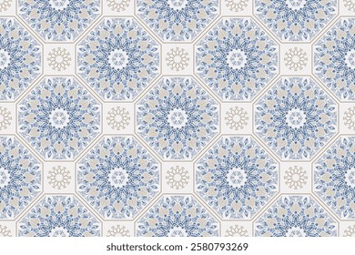 Seamless colorful pattern in turkish style. Damask pattern. Eastern pattern can be used for ceramic tile, wallpaper, print, cards, linoleum, textile, web page background. Vector