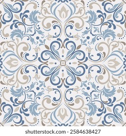 Seamless colorful pattern in turkish style. Damask pattern. Eastern pattern can be used for ceramic tile, wallpaper, print, cards, linoleum, textile, web page background. Vector