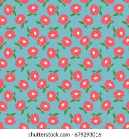Seamless colorful pattern. Vector background with flowers
