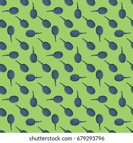 Seamless colorful pattern. Vector background with frying pans