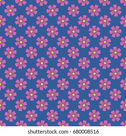 Seamless colorful pattern. Vector background with flowers