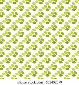 Seamless colorful pattern. Vector background with leaves