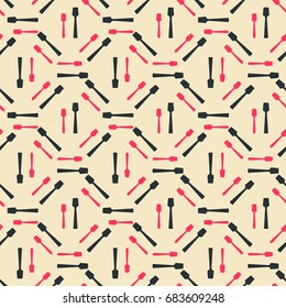 Seamless colorful pattern. Vector background with flat style spoon