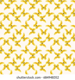 Seamless colorful pattern. Vector background with butterflies