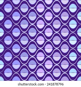 Seamless colorful patterns composed of geometric shapes, vector graphics
