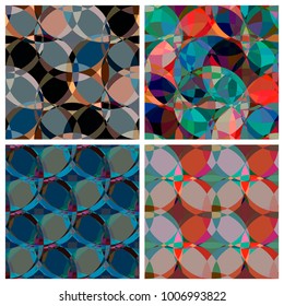 Seamless colorful patterns sets. EPS 10.