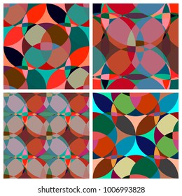 Seamless colorful patterns sets. EPS 10.
