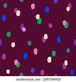 Patrón de puntos polka sin color. Fondo abstracto vectorial con puntos dibujados a mano aleatoria.