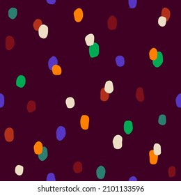 Patrón de puntos polka sin color. Fondo abstracto vectorial con puntos dibujados a mano aleatoria.