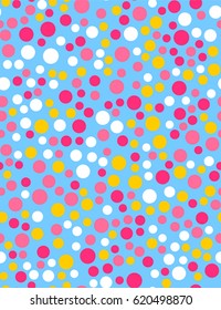 Seamless colorful polka dot pattern. Design for textile and wallpaper. Abstract background