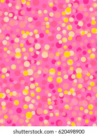 Seamless colorful polka dot pattern. Design for textile and wallpaper. Abstract background