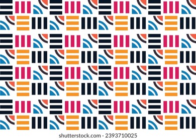 nahtlose farbige Druckmuster, Bauhaus-Elemente. Moderne geometrische abstrakte Formen im minimalen Stil.