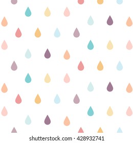 fondo del patrón de las caídas de lluvia ininterrumpidas y coloridas
