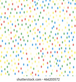 seamless colorful rain drops pattern on white background. vector illustration for the background display, website, flyers, brochures and children's fashion in a modern style