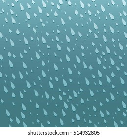 Seamless colorful rain drops pattern background vector