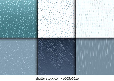 Seamless colorful rain drops pattern background vector water blue nature raindrop abstract illustration