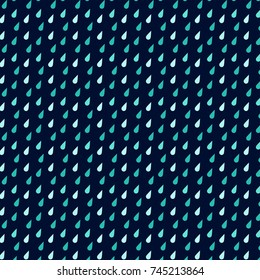 seamless colorful rain drops pattern background