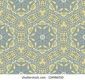 Seamless Colorful Retro Pattern Background, Vector Illustration
