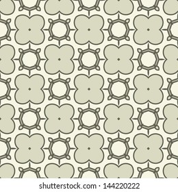 Seamless Colorful Retro Pattern Background, Vector Illustration