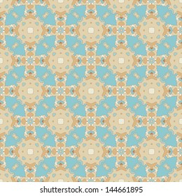 Seamless Colorful Retro Pattern Background, Vector Illustration