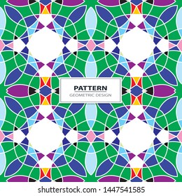 Seamless colorful retro pattern background, vector illustration