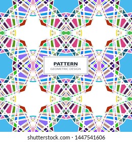 Seamless colorful retro pattern background, vector illustration