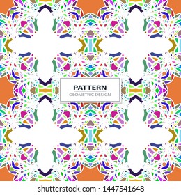 Seamless colorful retro pattern background, vector illustration