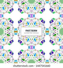 Seamless colorful retro pattern background, vector illustration