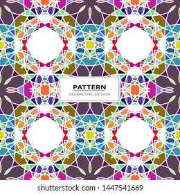 Seamless colorful retro pattern background, vector illustration