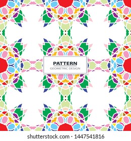 Seamless colorful retro pattern background, vector illustration
