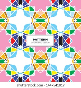 Seamless colorful retro pattern background, vector illustration