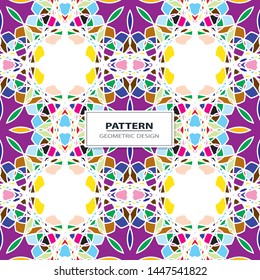 Seamless colorful retro pattern background, vector illustration