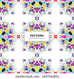 Seamless colorful retro pattern background, vector illustration