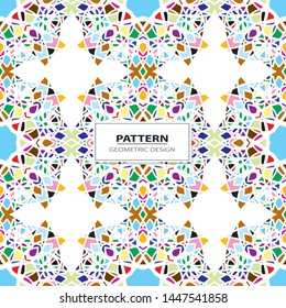 Seamless colorful retro pattern background, vector illustration