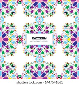 Seamless colorful retro pattern background, vector illustration