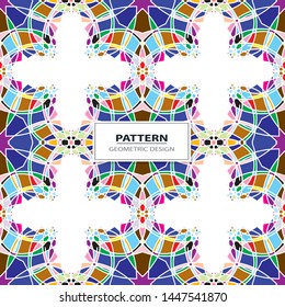 Seamless colorful retro pattern background, vector illustration