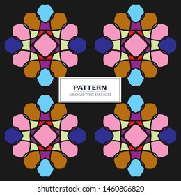 Seamless colorful retro pattern background, vector illustration