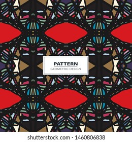 Seamless colorful retro pattern background, vector illustration