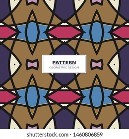 Seamless colorful retro pattern background, vector illustration
